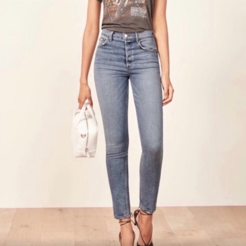 Reformation Serena High Rise Skinny Jeans Size 28 Blue Casual Buttonfly Lanai